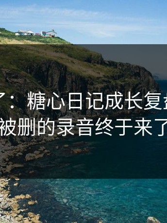 昨天爆了：糖心日记成长复盘，一段被删的录音终于来了