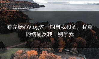 看完糖心Vlog这一期自我和解，我真的结尾反转｜别学我