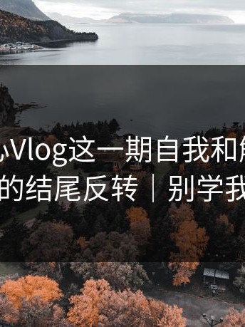 看完糖心Vlog这一期自我和解，我真的结尾反转｜别学我