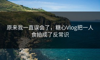 原来我一直误会了，糖心Vlog把一人食拍成了反常识