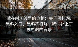 藏在时间线里的真相：关于黑料网、黑料入口、黑料不打烊，我们补上了被忽略的背景