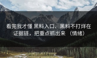 看完我才懂 黑料入口、黑料不打烊在证据链，把重点抓出来 （情绪）