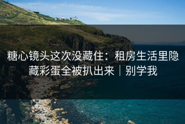 糖心镜头这次没藏住：租房生活里隐藏彩蛋全被扒出来｜别学我