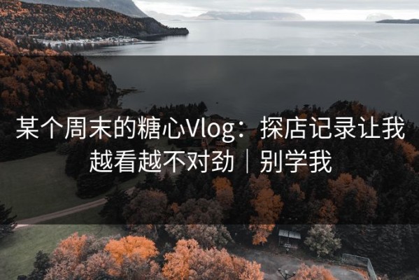 某个周末的糖心Vlog：探店记录让我越看越不对劲｜别学我