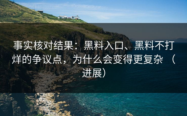事实核对结果：黑料入口、黑料不打烊的争议点，为什么会变得更复杂 （进展）