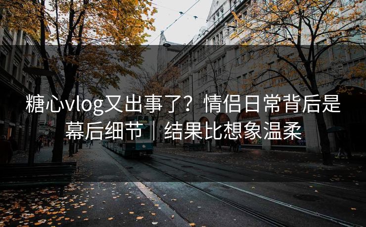 糖心vlog又出事了？情侣日常背后是幕后细节｜结果比想象温柔