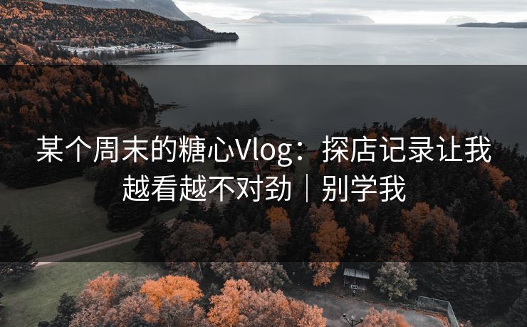 某个周末的糖心Vlog：探店记录让我越看越不对劲｜别学我