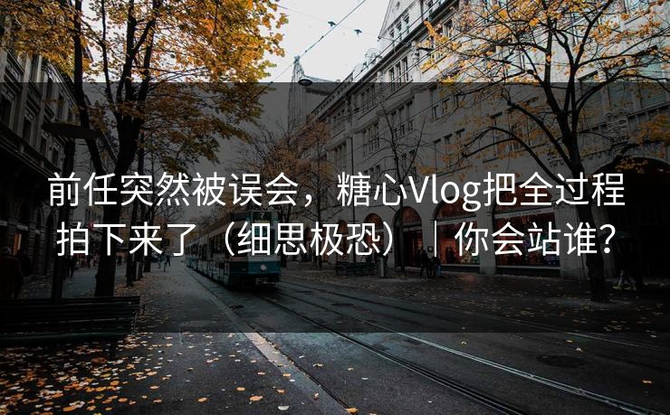前任突然被误会，糖心Vlog把全过程拍下来了（细思极恐）｜你会站谁？