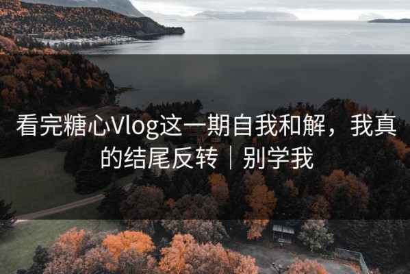看完糖心Vlog这一期自我和解，我真的结尾反转｜别学我